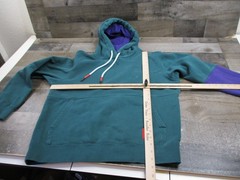 Nike Kyrie Hoodie Mens Large Green Purple Colorblock Pullover Fleece CK6746-300