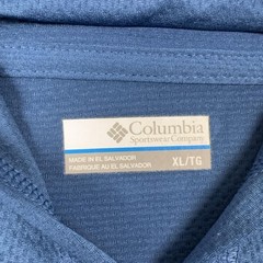 Columbia Hoodie Pullover Men XL Blue Lightweight Breathable Hooded Jersey