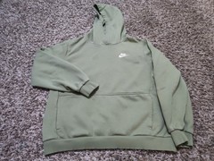 Nike Hoodie Mens Small Green Pullover Sweatshirt Cotton Polyester Blend