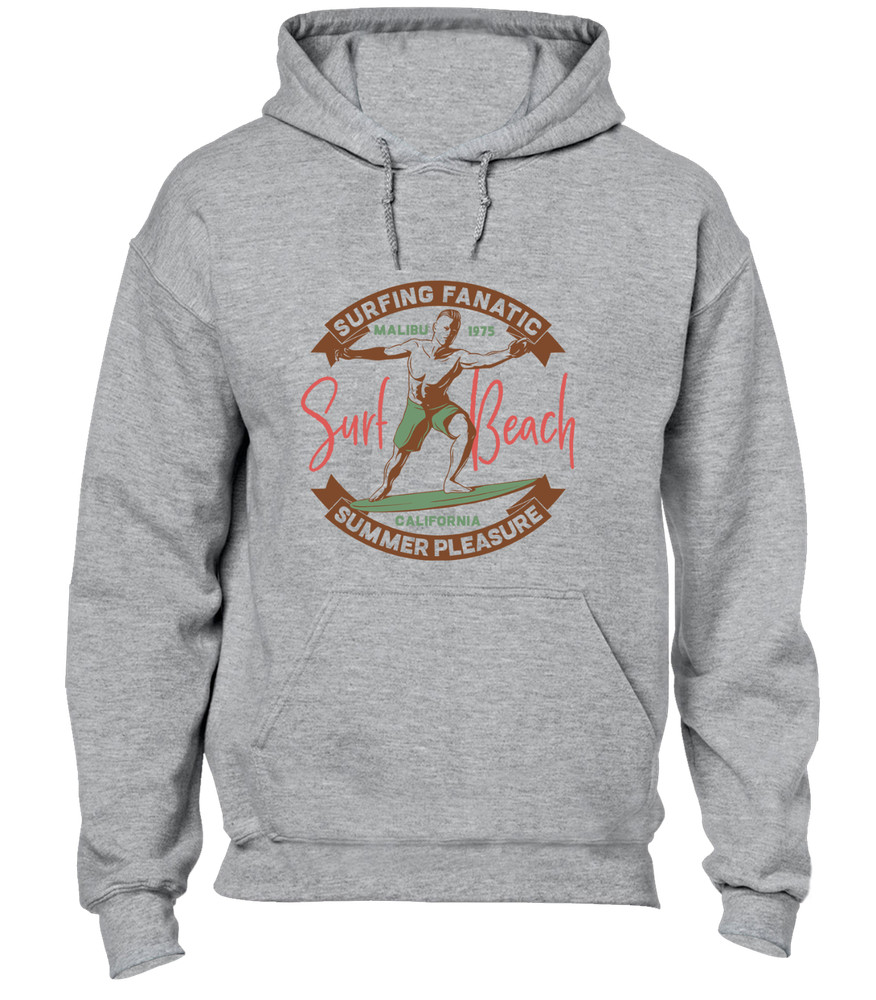 SURFING FANATIC HOODY HOODIE COOL SURFER DESIGN SUMMER HOLIDAY CLOTHING TOP