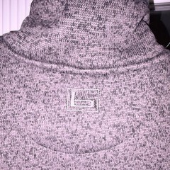 Banded Men’s Heathered Gray 1/4 Zip Mock Neck Sweatshirt M Polyester Knit