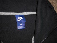 NIKE Black full zip front tri-blend Sweatshirt men’s XL