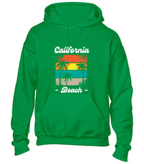 CALIFORNIA BEACH SUNSET HOODY HOODIE SUMMER HOLIDAY CLOTHING CASUAL NICE TOP