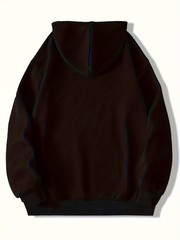 1pc Vintage Ice Hockey Print Hoodie for Men – Casual Pullover with Pocket