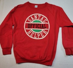Vintage Christmas Sweatshirt L Santa’s Official Helper 88 Retro Ugly Sweater EUC