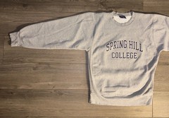 Vintage MV Sport Spring Hill College Crewneck Sweater Mens M Medium Gray
