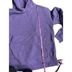 Yellow Label Co Heavyweight Cotton Pullover Hoodie Kangaroo Pocket Purple Men XL