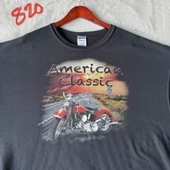 Jerzees NuBlend Sweatshirt Mens 2XL American Classic Route 66 Motorcycle Vintage