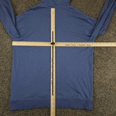 Peter Millar Hoodie Men Medium Blue Lava Wash Performance Pullover Golf Sweater