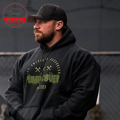 Mens Oversized Hoodie the Wrester Gym Workout Retro Menswear Quality Wear UK