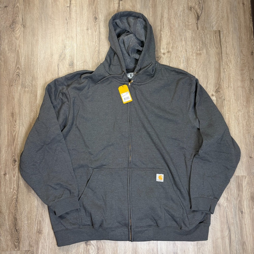 NWT Carhartt Marquette Full Zip Sweatshirt 3XL Gray Mid Weight K122