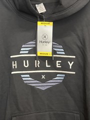 Hurley Men’s Hoodie Regular Fit Cotton/Polyester Fleece Black Size Medium NWT