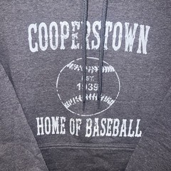Baseball Hall of Fame Cooperstown NY Gray Hoodie Sz Medium Home of Baseball