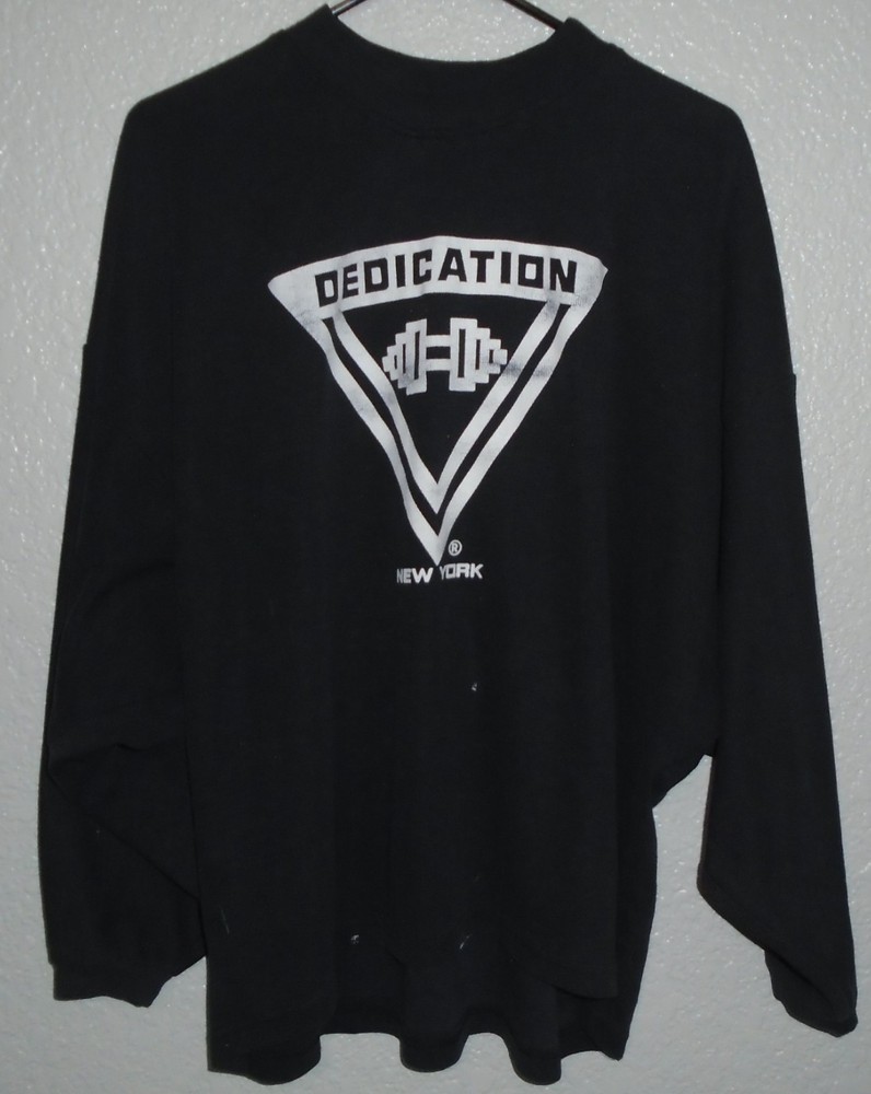 Vintage 1980s New York Dedication weight lifting sweatshirt XL