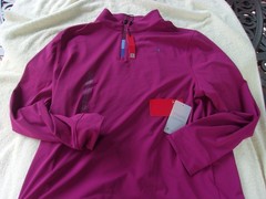 NWT Redvanly loose fit 1/4 zip pullover, mens L, bordeaux, polyester blend, $150