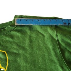John Deere Sweatshirt Mens L Green Crewneck Pullover Logo Fleece Farm Tractor