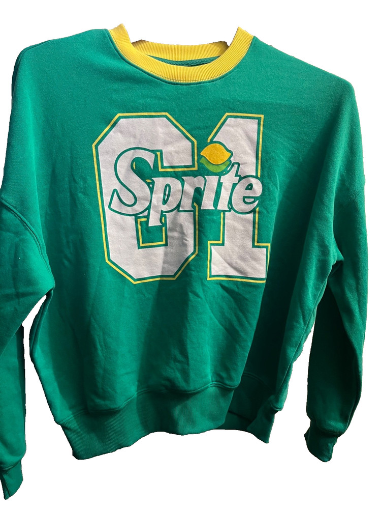 Sprite Sweatshirt Green and Yellow Unisex US Size S