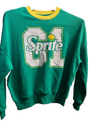 Sprite Sweatshirt Green and Yellow Unisex US Size S