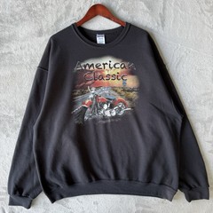 Jerzees NuBlend Sweatshirt Mens 2XL American Classic Route 66 Motorcycle Vintage