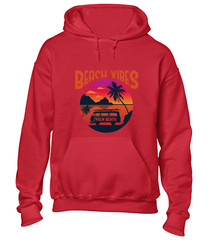 BEACH VIBES HOODY HOODIE SUMMER HOLIDAY CASUAL CLOTHING FASHION GIFT TOP