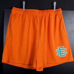 EE Eric Emanuel Basic Short Orange with Aqua Blue Logo Size XXL ✅ Trusted Seller