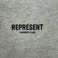Represent Owners Club Sweatshirt Mens Large L Grey Long Sleeve Polo Sweater 1