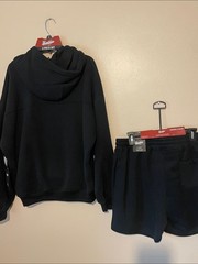 Brooklyn Cloth Black Hoodie Size Medium M- 2Piece Set Hoodie/Shorts