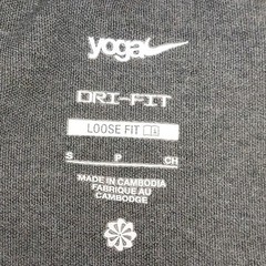 Nike Yoga Dri-FIT Hoodie Mens Small Gray Black Loose Fit Pullover DH1931-032
