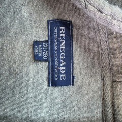 VINTAGE Renegade Hoodie Mens 2XL Gray Outdoor Casual Fleece Henley Pullover