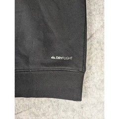 Quiksilver Mens DryFlight Pullover Hoodie Black Embroidered Logo Sweatshirt NEW