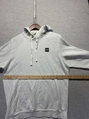 Under Armour Rival Fleece Hoodie Mens M White Athletic Gym Training Loose Fit