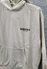 New Essentials Fear Of God 2 Sided Logo Pullover Hoodie Oatmeal Size XXSMALL