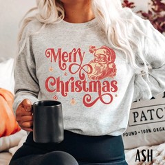 Christmas Sweatshirt Retro Holiday Festive Apparel