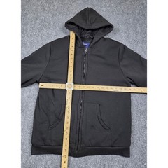 Cold Storage Zip Up Hoodie Mens Large Black Long Sleeve Insulated Sweatshirt