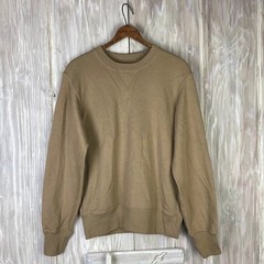 Uniqlo Mens Tan Crewneck Sweatshirt XXS Minimalist Casual Basic Pullover Top