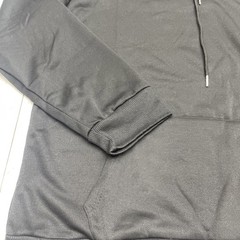 AGH Solid Black Basic Long Sleeve Pulllover Hoodie Unisex Adults Size Large