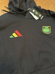 adidas x Bob Marley Jamaica Soccer Pullover Hoodie Black Men’s Size M