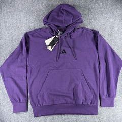 Adidas Mens Feelcozy HD Hoodie Aurora Plum Black JX5661 Sweatshirt L