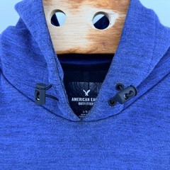American Eagle Outfitters Active Flex Hoodie Men’s Large Blue Pocket Heavyweight