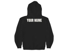 Bangladesh Flag Black Full-zip Hoodie Printed on Left Chest