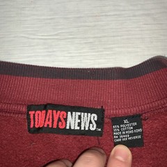 Vintage Todays News Collared Sweatshirt XL Casual Classic 90s