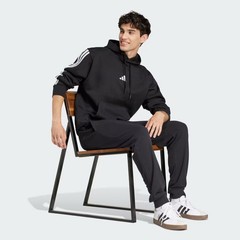 adidas men Essentials 3-Stripes Fleece Hoodie