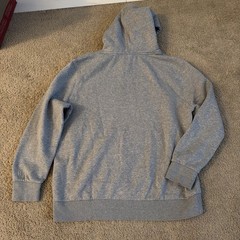 Hurley Men’s Gray Fleece Pullover Hoodie XL Graphic Logo Pockets Drawstring