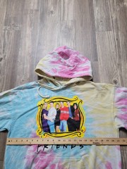 Friends Hoodie Mens Medium Tie Dye Pullover TV Show Graphic Sweatshirt
