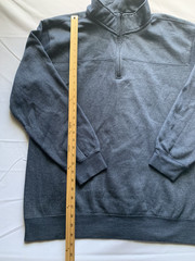 Mountainaire Mens Blue 1/4 zip long sleeve Fleace Pullover Size 2XL
