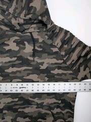 Primark Men’s Medium Camouflage Pullover Hoodie with Ribbed Shoulder Detail