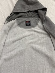 Triple Play Zipper Hoodie Fleece Jacket Long Sleeve Grey 2XL.