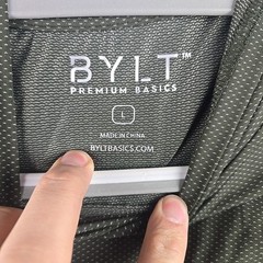 BYLT Basics Drop Cut Hoodie Mens L Green Performance Premium Pullover Gym Yoga