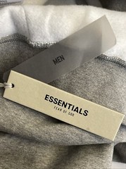 Authentic Fear of God Essentials Men’s Dark Oatmeal Pullover Hoodie Size Large