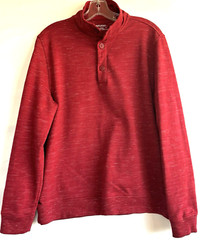Men’s Large UntuckIt Sweatshirt Pullover Deep Red Burgundy Long sleeve